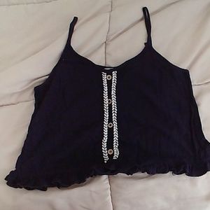 Blue crop top